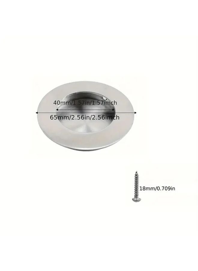 2pcs Brushed Nickel Stainless Steel Recessed Door Pulls Flush Cabinet Handles - Image 3